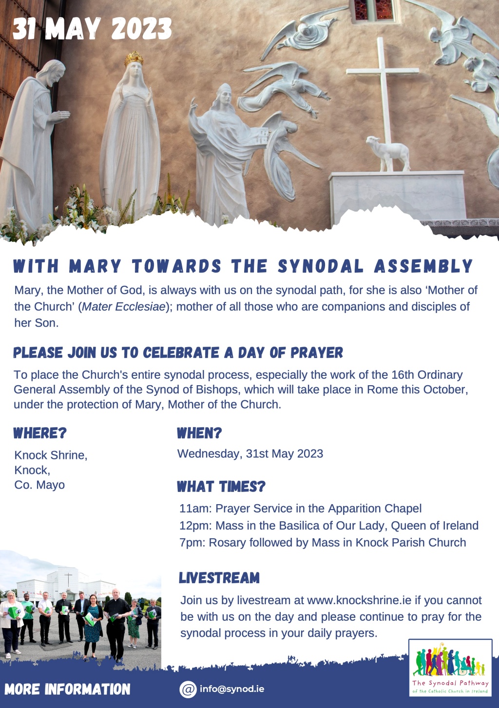 With Mary Towards The Synodal Assembly – Knock Shrine, 31 May 2023